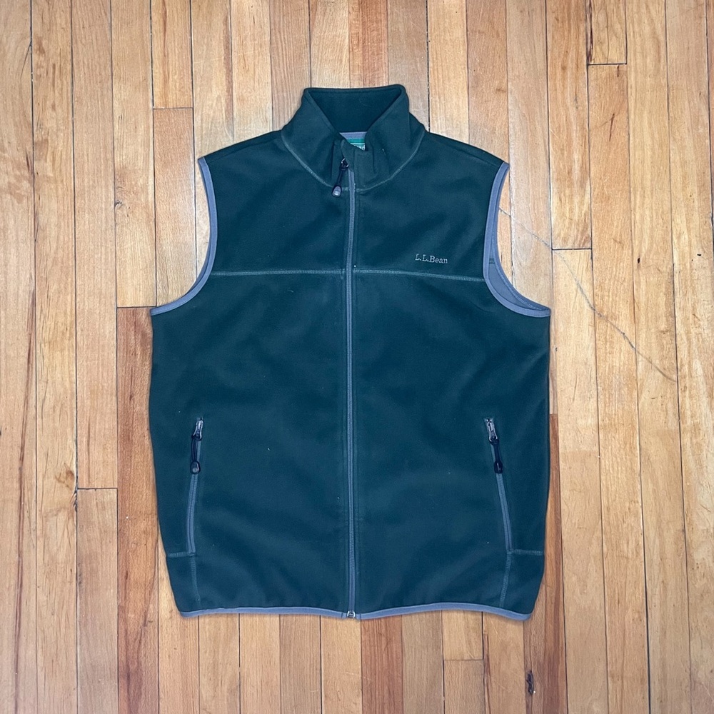 L.L. Bean Men's Green Fleece Vest